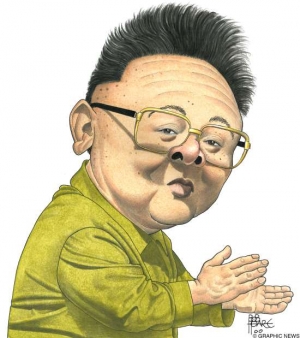 Kim Čong-il (karikatura).
